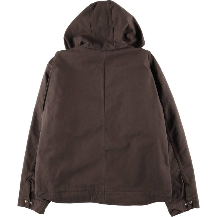 Carhartt Active Jacket, Padded Duck Full-Zip Hoodie, Men's XL, Quilted Liner cotton brown type Vintage Second Hand