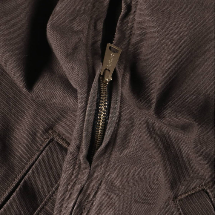 Carhartt Active Jacket, Padded Duck Full-Zip Hoodie, Men's XL, Quilted Liner cotton brown type Vintage Second Hand