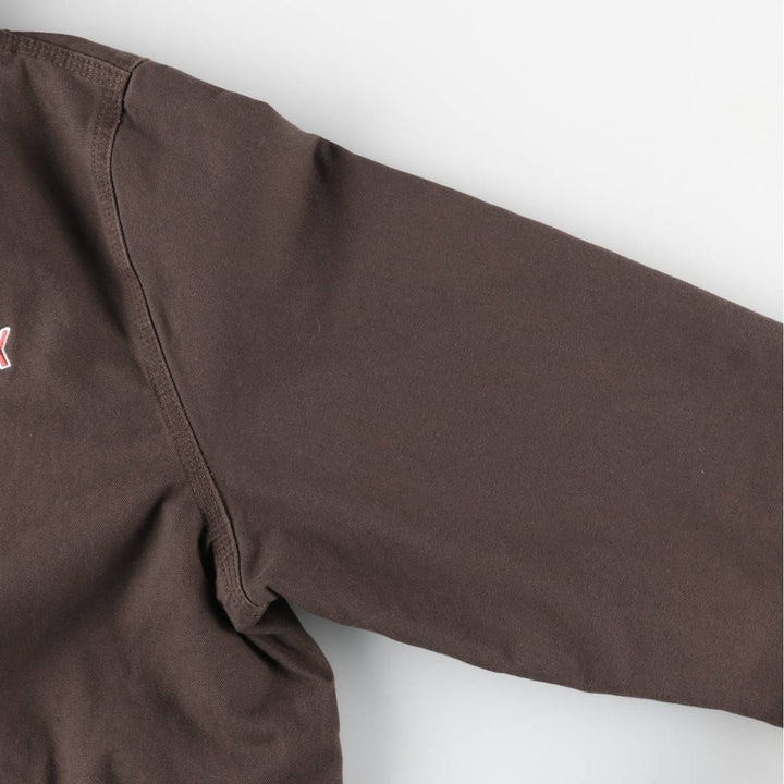 Carhartt Active Jacket, Padded Duck Full-Zip Hoodie, Men's XL, Quilted Liner cotton brown type Vintage Second Hand