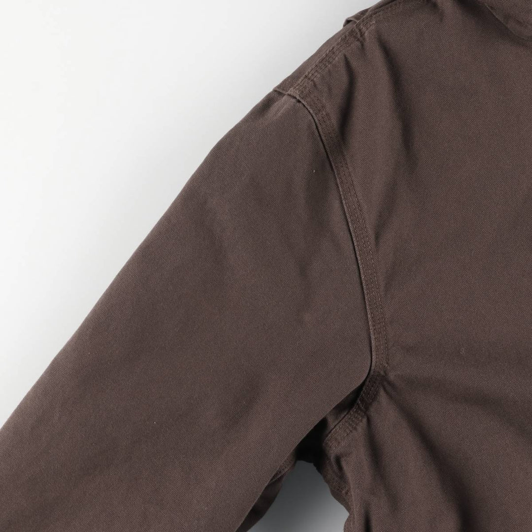 Carhartt Active Jacket, Padded Duck Full-Zip Hoodie, Men's XL, Quilted Liner cotton brown type Vintage Second Hand