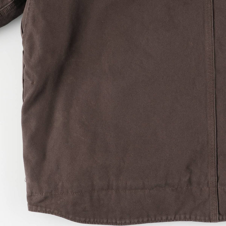 Carhartt Active Jacket, Padded Duck Full-Zip Hoodie, Men's XL, Quilted Liner cotton brown type Vintage Second Hand