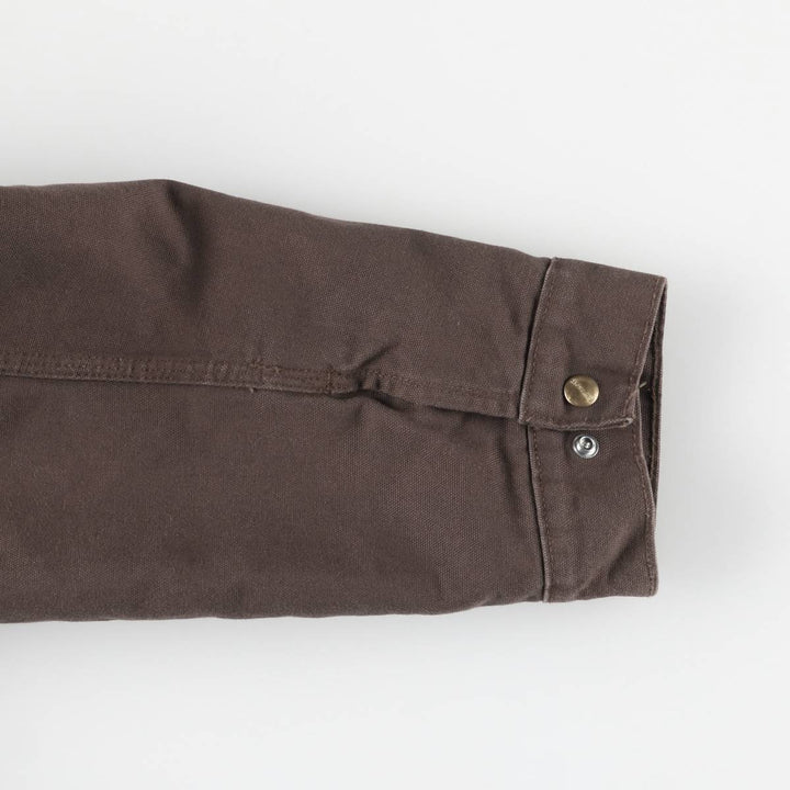 Carhartt Active Jacket, Padded Duck Full-Zip Hoodie, Men's XL, Quilted Liner cotton brown type Vintage Second Hand
