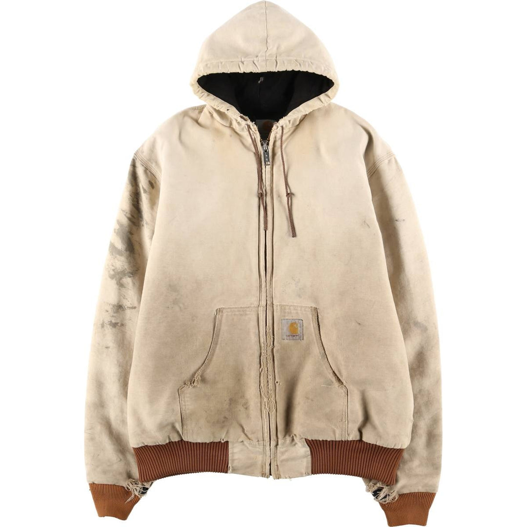 Carhartt Active Jacket, Padded Duck Full-Zip Hoodie, Men's XL unclear Beige type Vintage Second Hand