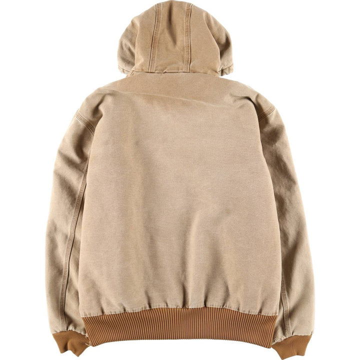 Carhartt Active Jacket, Padded Duck Full-Zip Hoodie, Men's Size L cotton brown type Vintage Second Hand