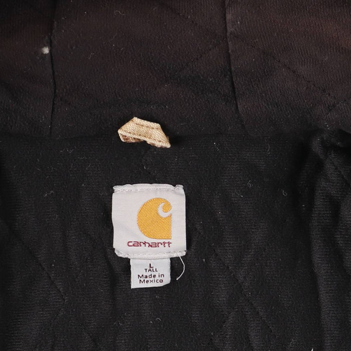 Carhartt Active Jacket, Padded Duck Full-Zip Hoodie, Men's Size L cotton brown type Vintage Second Hand