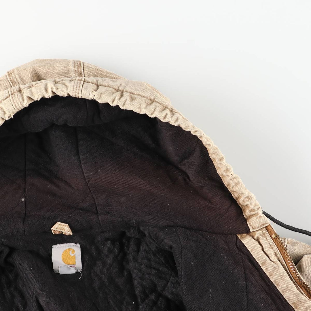 Carhartt Active Jacket, Padded Duck Full-Zip Hoodie, Men's Size L cotton brown type Vintage Second Hand