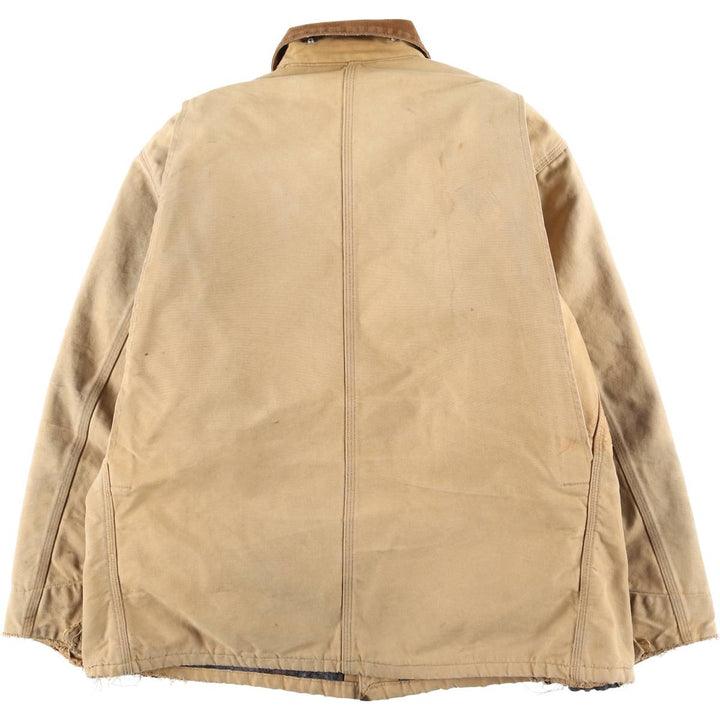 Carhartt Michigan Chore Coat Duck Coverall Men's XL Size unclear beige type brown Vintage Second Hand