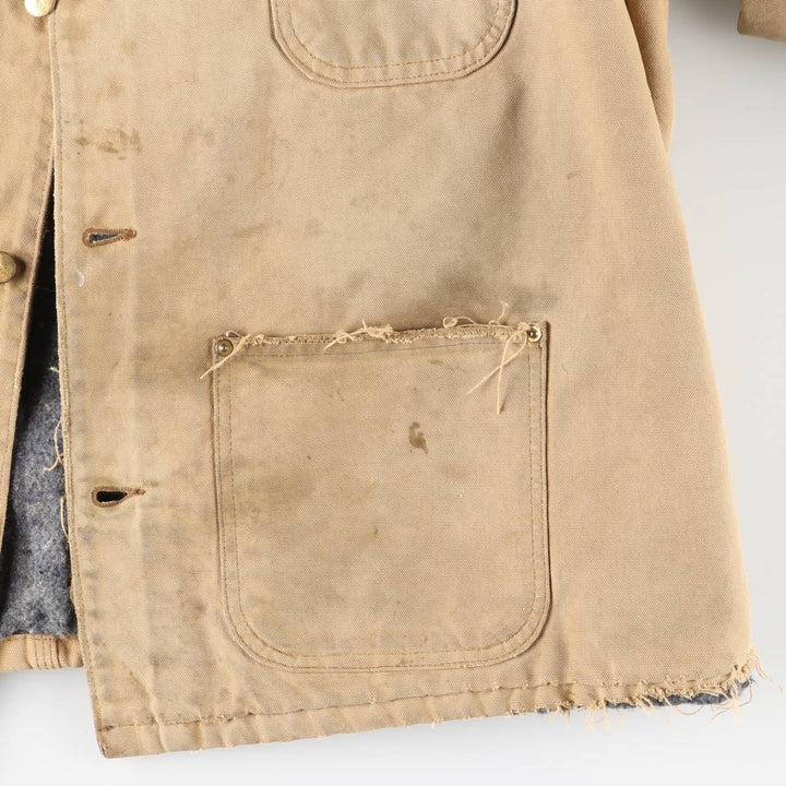 Carhartt Michigan Chore Coat Duck Coverall Men's XL Size unclear beige type brown Vintage Second Hand
