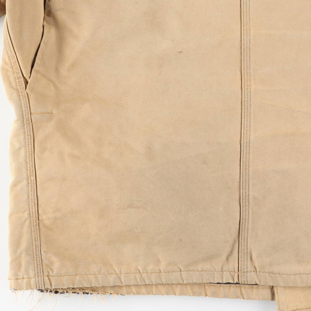 Carhartt Michigan Chore Coat Duck Coverall Men's XL Size unclear beige type brown Vintage Second Hand