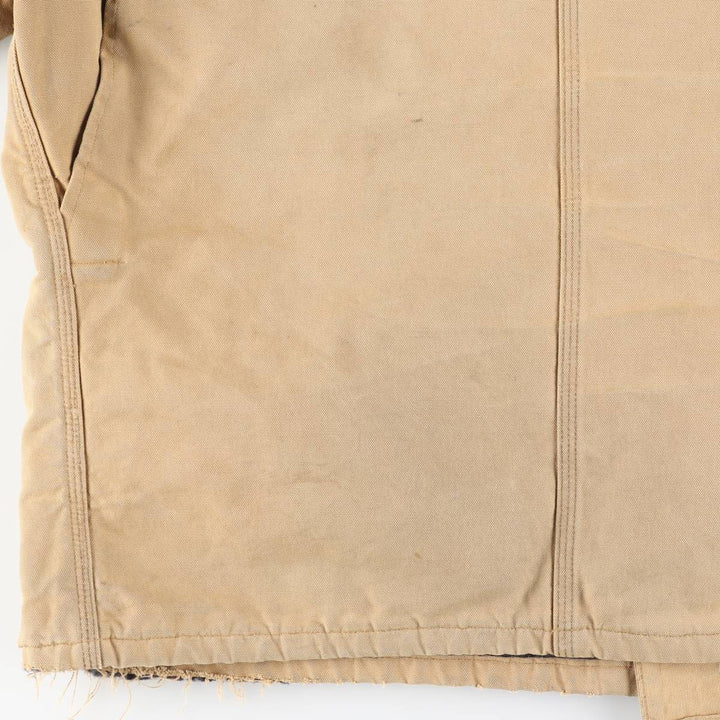 Carhartt Michigan Chore Coat Duck Coverall Men's XL Size unclear beige type brown Vintage Second Hand