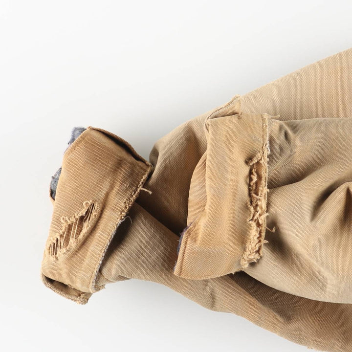 Carhartt Michigan Chore Coat Duck Coverall Men's XL Size unclear beige type brown Vintage Second Hand