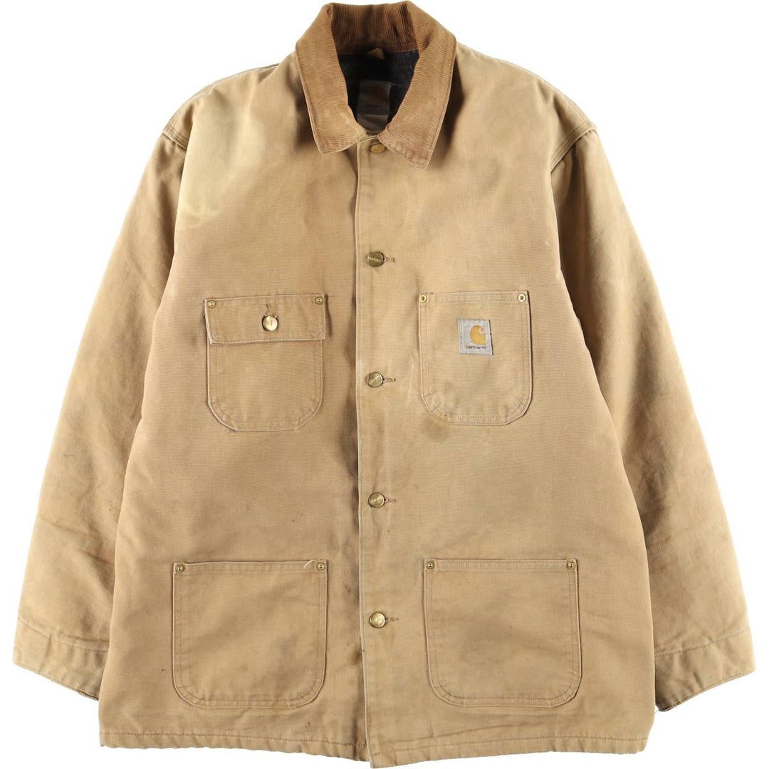 Carhartt Michigan Chore Coat, Padded Duck Coverall, Men's XL unclear beige type brown Vintage Second Hand