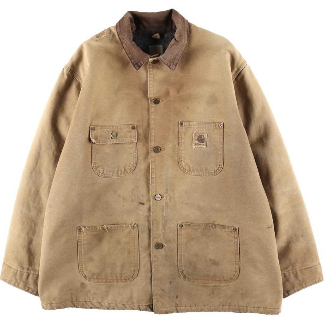 Carhartt Michigan Chore Coat, Padded Duck Coverall, Men's XL unclear beige type brown Vintage Second Hand