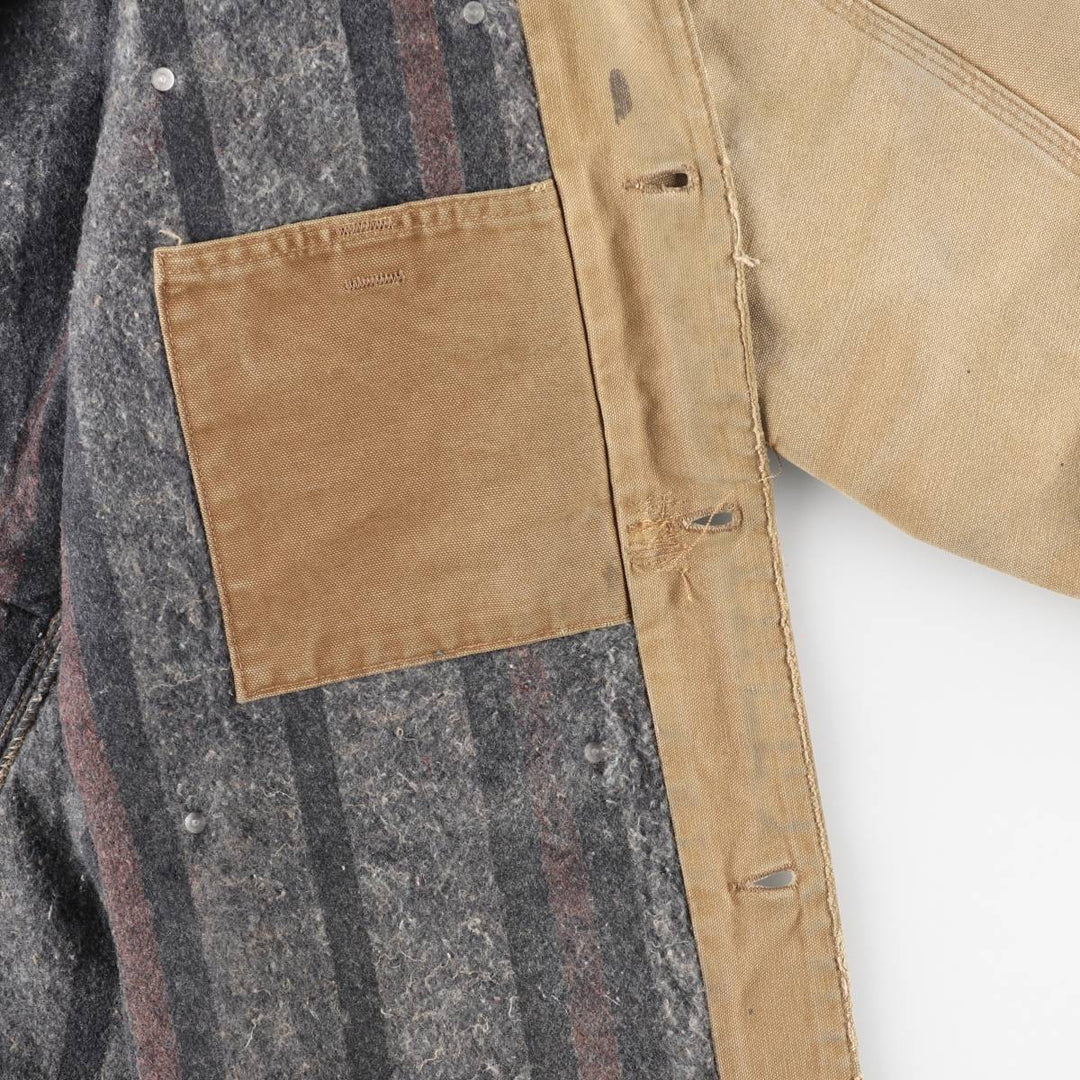 Carhartt Michigan Chore Coat, Padded Duck Coverall, Men's XL unclear beige type brown Vintage Second Hand