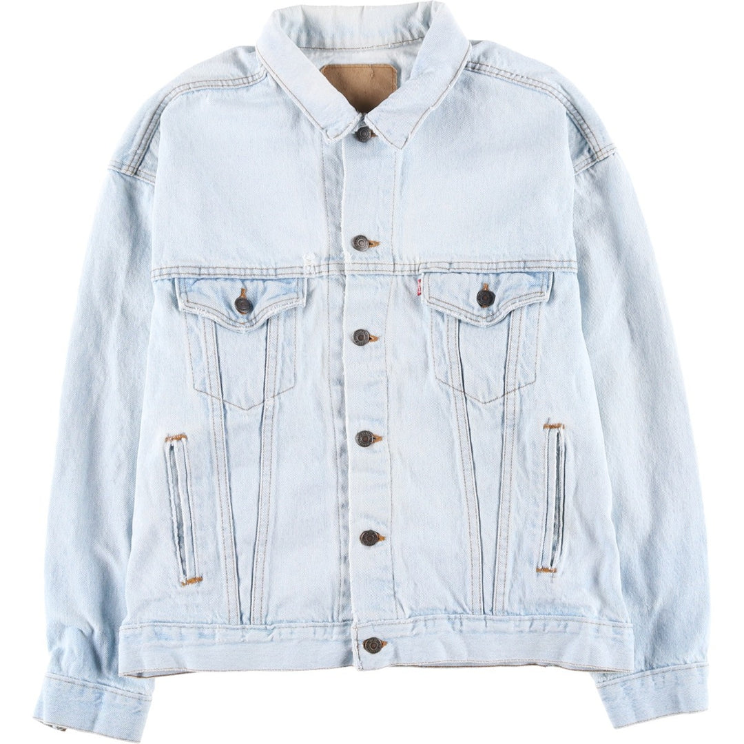 90'S Levi's denim jacket, denim jacket, made in the USA, men's XL size, vintage cotton Blue type light blue Vintage Second Hand