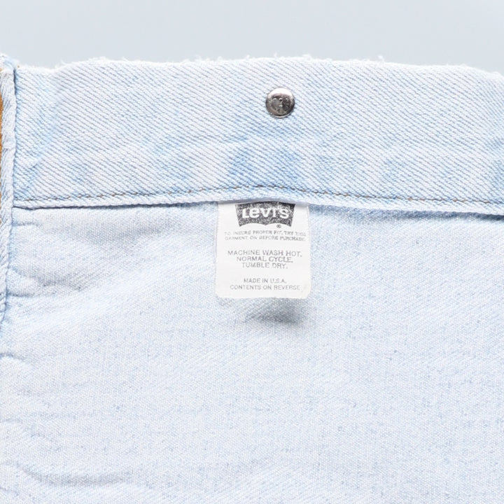 90'S Levi's denim jacket, denim jacket, made in the USA, men's XL size, vintage cotton Blue type light blue Vintage Second Hand