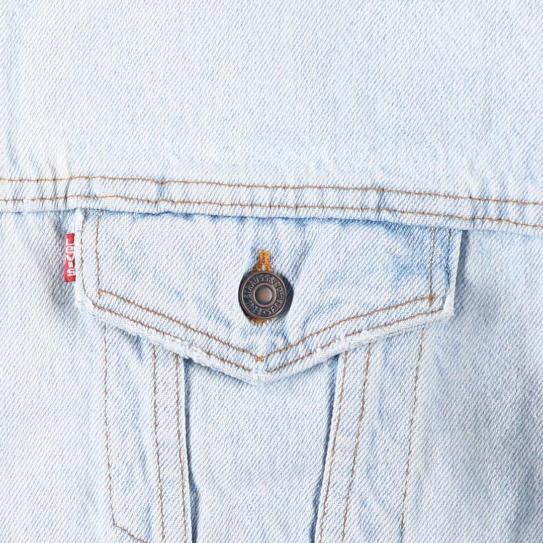 90'S Levi's denim jacket, denim jacket, made in the USA, men's XL size, vintage cotton Blue type light blue Vintage Second Hand