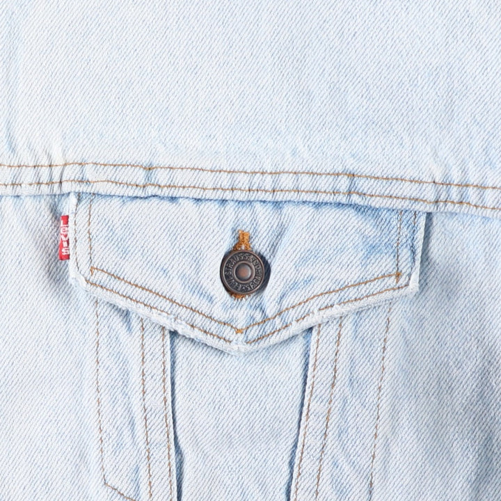 90'S Levi's denim jacket, denim jacket, made in the USA, men's XL size, vintage cotton Blue type light blue Vintage Second Hand