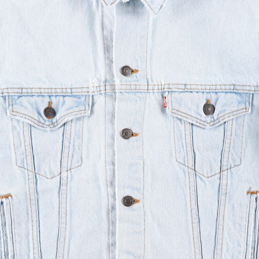 90'S Levi's denim jacket, denim jacket, made in the USA, men's XL size, vintage cotton Blue type light blue Vintage Second Hand