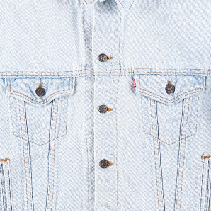 90'S Levi's denim jacket, denim jacket, made in the USA, men's XL size, vintage cotton Blue type light blue Vintage Second Hand