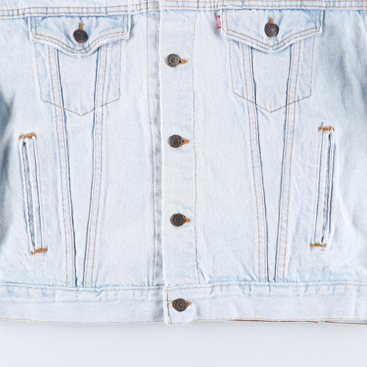 90'S Levi's denim jacket, denim jacket, made in the USA, men's XL size, vintage cotton Blue type light blue Vintage Second Hand