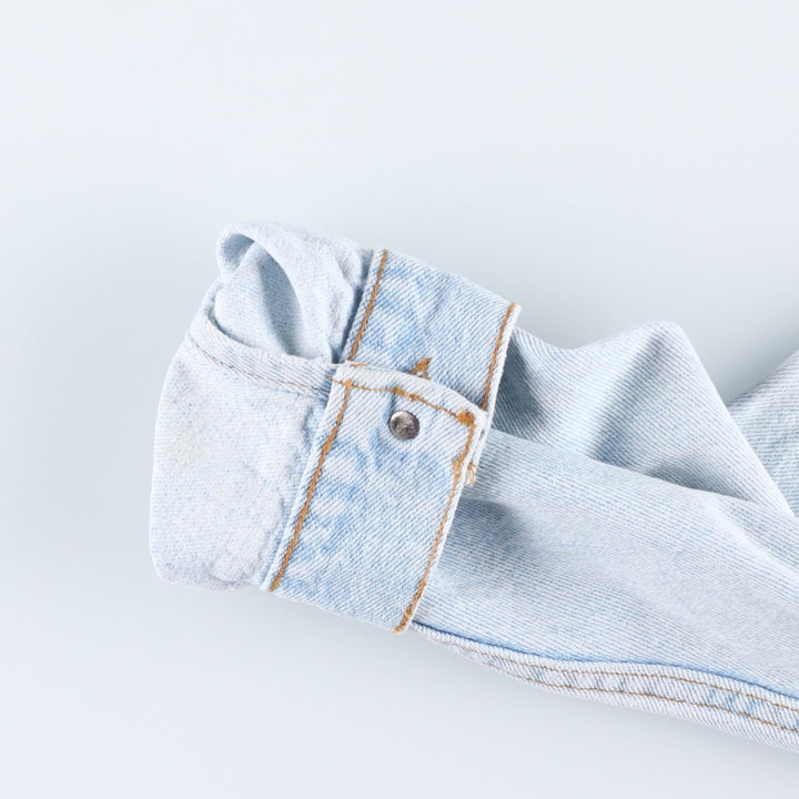 90'S Levi's denim jacket, denim jacket, made in the USA, men's XL size, vintage cotton Blue type light blue Vintage Second Hand