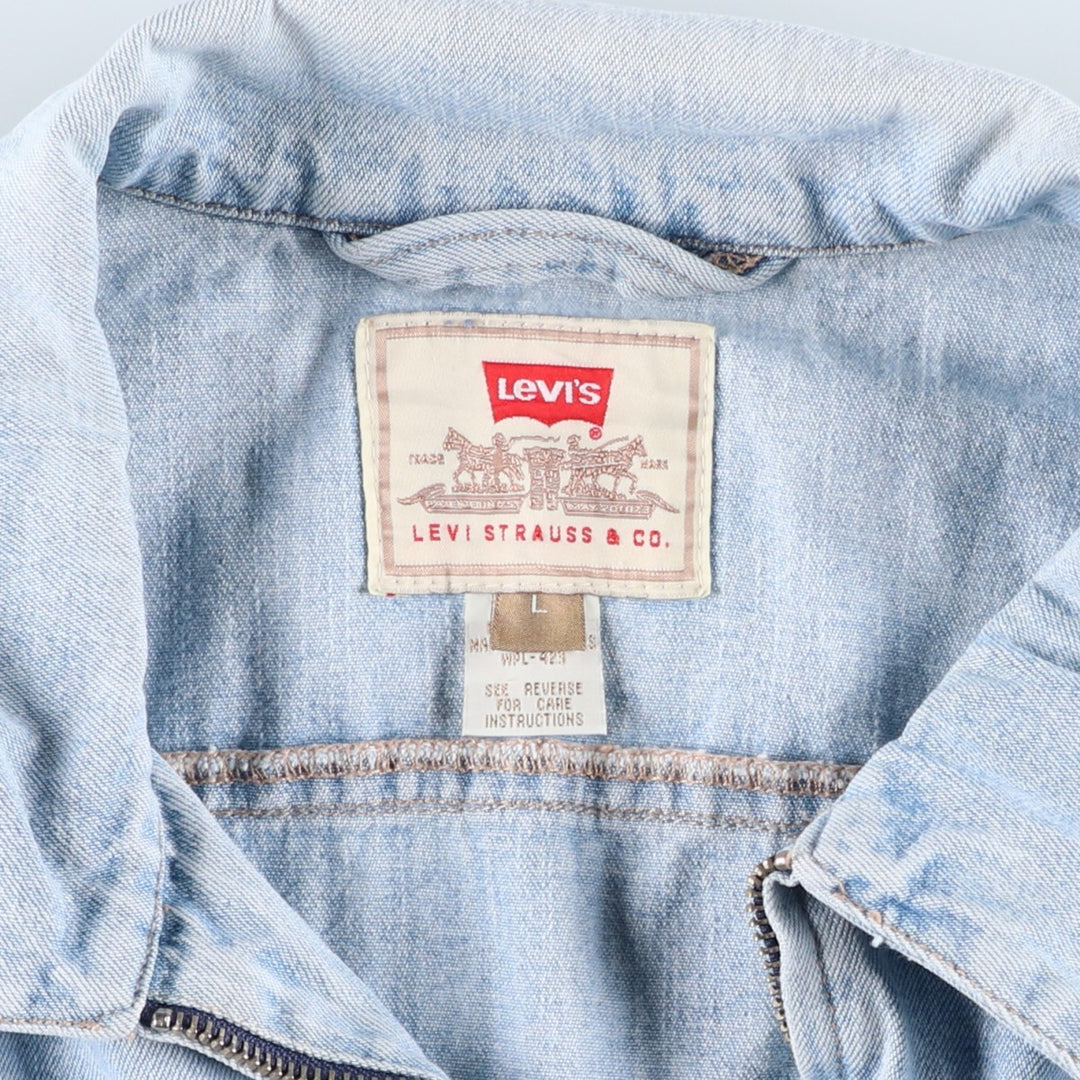 Levi's denim jacket, men's size L cotton blue type Vintage Second Hand