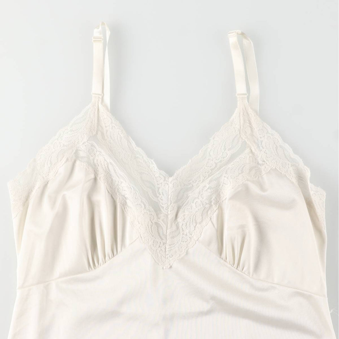 Lingerie Half-Length Camisole Dress, Women's Size S unclear white type Vintage Second Hand