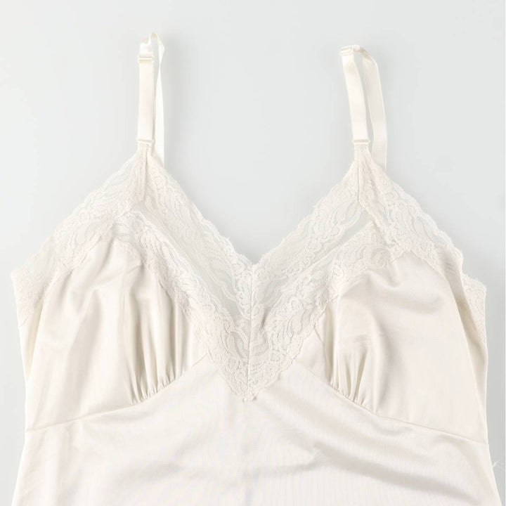 Lingerie Half-Length Camisole Dress, Women's Size S unclear white type Vintage Second Hand