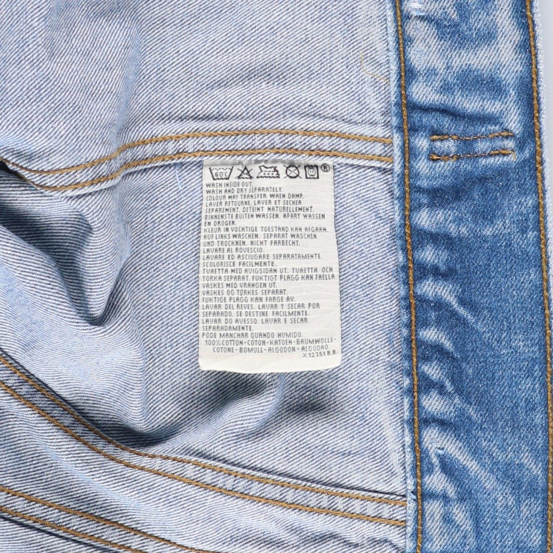 90'S Levi's 70500-0219 Euro Model Denim Jacket, Made in Italy, Men's Size Medium, Vintage cotton blue type Vintage Second Hand