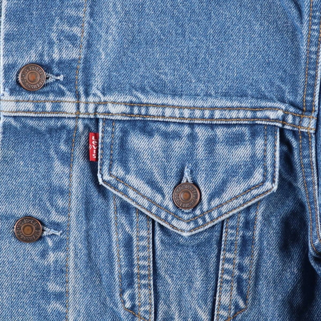 90'S Levi's 70500-0219 Euro Model Denim Jacket, Made in Italy, Men's Size Medium, Vintage cotton blue type Vintage Second Hand