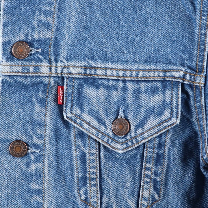 90'S Levi's 70500-0219 Euro Model Denim Jacket, Made in Italy, Men's Size Medium, Vintage cotton blue type Vintage Second Hand