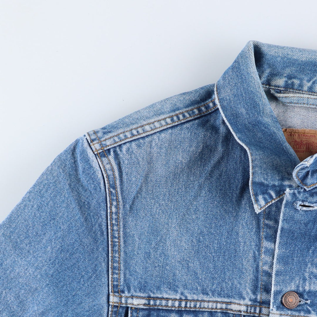 90'S Levi's 70500-0219 Euro Model Denim Jacket, Made in Italy, Men's Size Medium, Vintage cotton blue type Vintage Second Hand