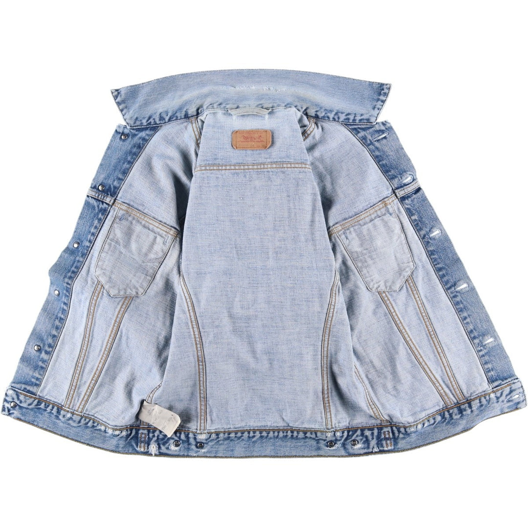 90'S Levi's 70500-0461 Euro Model Denim Jacket, Made in Italy, Men's Size Medium, Vintage cotton blue type Vintage Second Hand