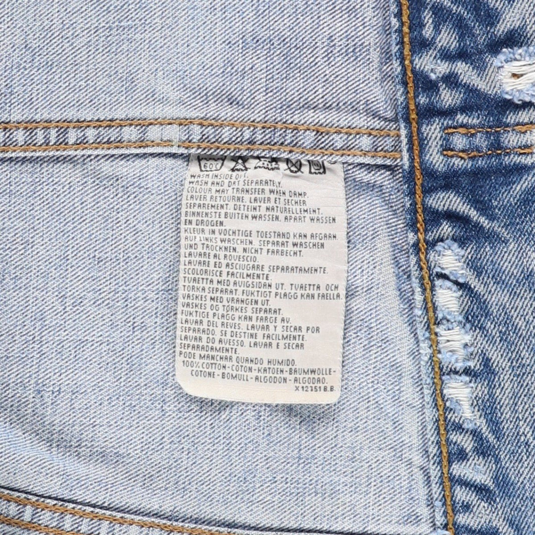 90'S Levi's 70500-0461 Euro Model Denim Jacket, Made in Italy, Men's Size Medium, Vintage cotton blue type Vintage Second Hand