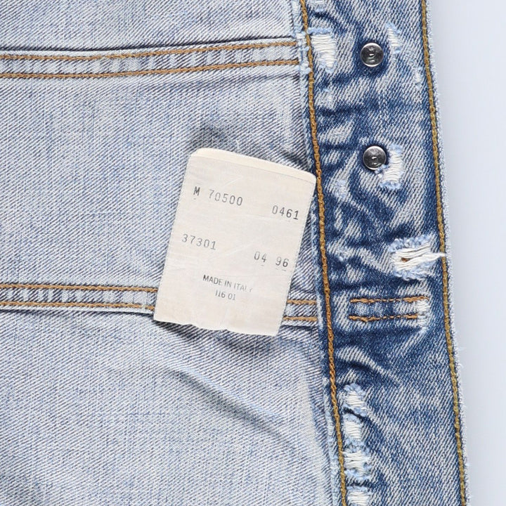 90'S Levi's 70500-0461 Euro Model Denim Jacket, Made in Italy, Men's Size Medium, Vintage cotton blue type Vintage Second Hand