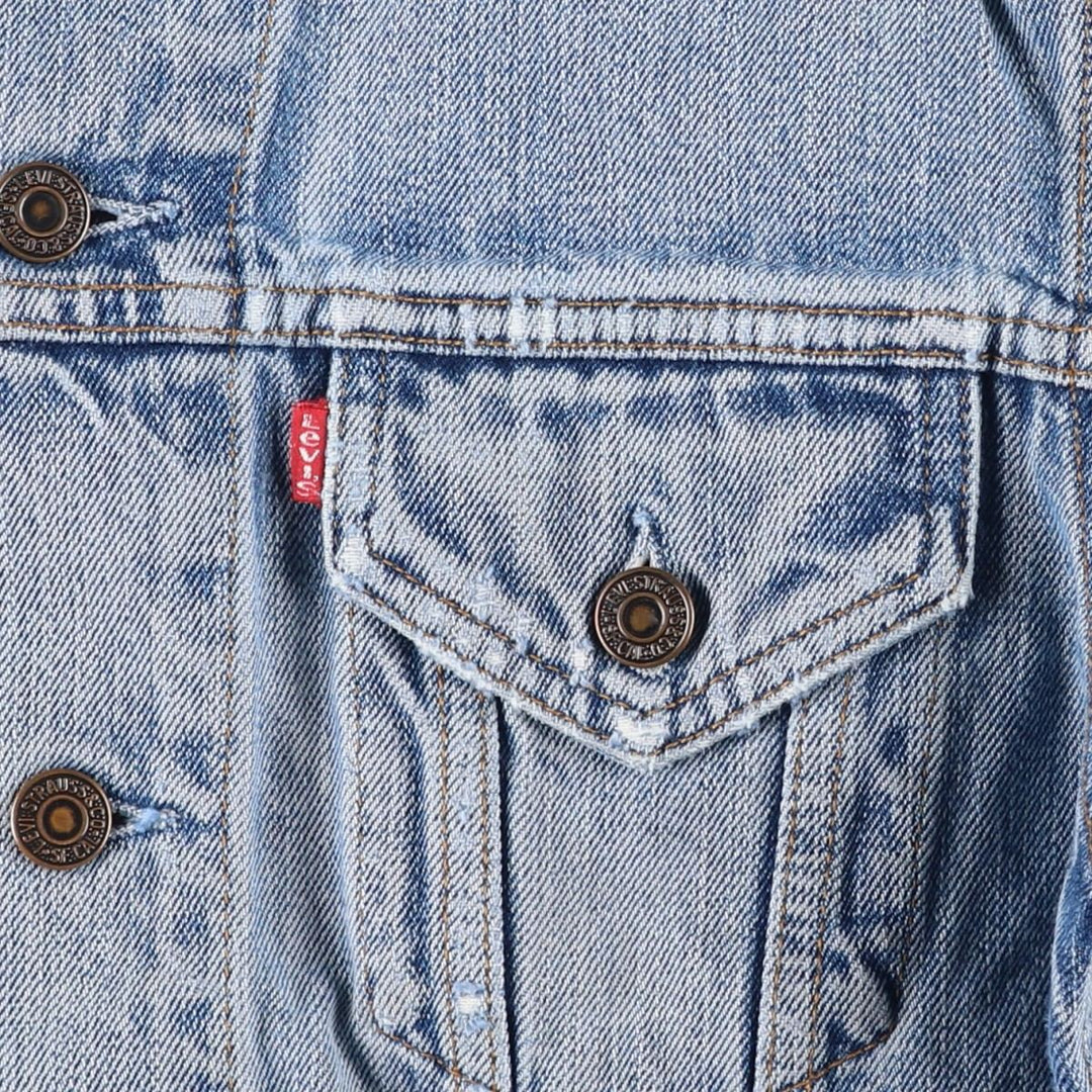 90'S Levi's 70500-0461 Euro Model Denim Jacket, Made in Italy, Men's Size Medium, Vintage cotton blue type Vintage Second Hand