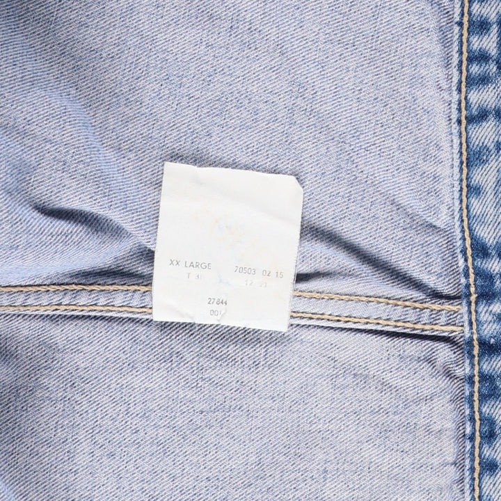 90'S Levi's 70503-0215 Denim Jacket, Men's XXL, Vintage cotton blue type Vintage Second Hand
