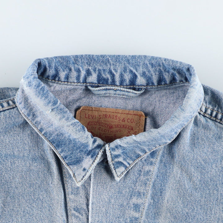 90'S Levi's 70503-0215 Denim Jacket, Men's XXL, Vintage cotton blue type Vintage Second Hand