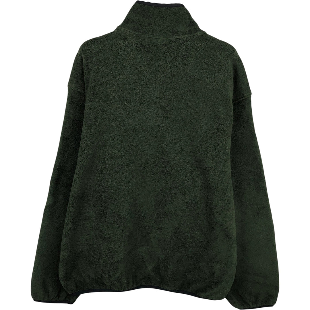 90s-00'S Woolrich Half-Snap Fleece Pullover, Made in USA, Men's Size L (approx.) polyester Green type dark green Vintage Second Hand
