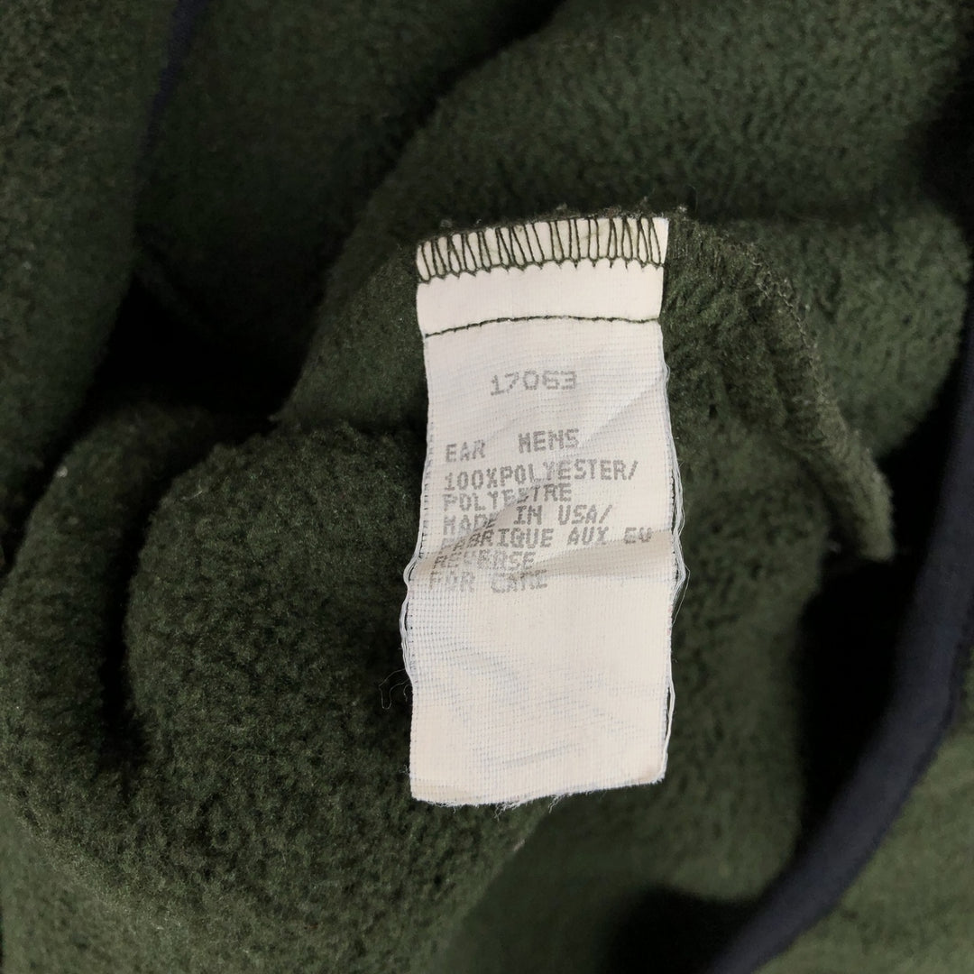 90s-00'S Woolrich Half-Snap Fleece Pullover, Made in USA, Men's Size L (approx.) polyester Green type dark green Vintage Second Hand