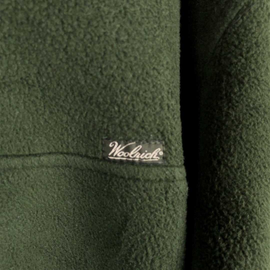 90s-00'S Woolrich Half-Snap Fleece Pullover, Made in USA, Men's Size L (approx.) polyester Green type dark green Vintage Second Hand