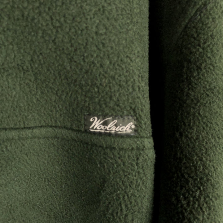 90s-00'S Woolrich Half-Snap Fleece Pullover, Made in USA, Men's Size L (approx.) polyester Green type dark green Vintage Second Hand