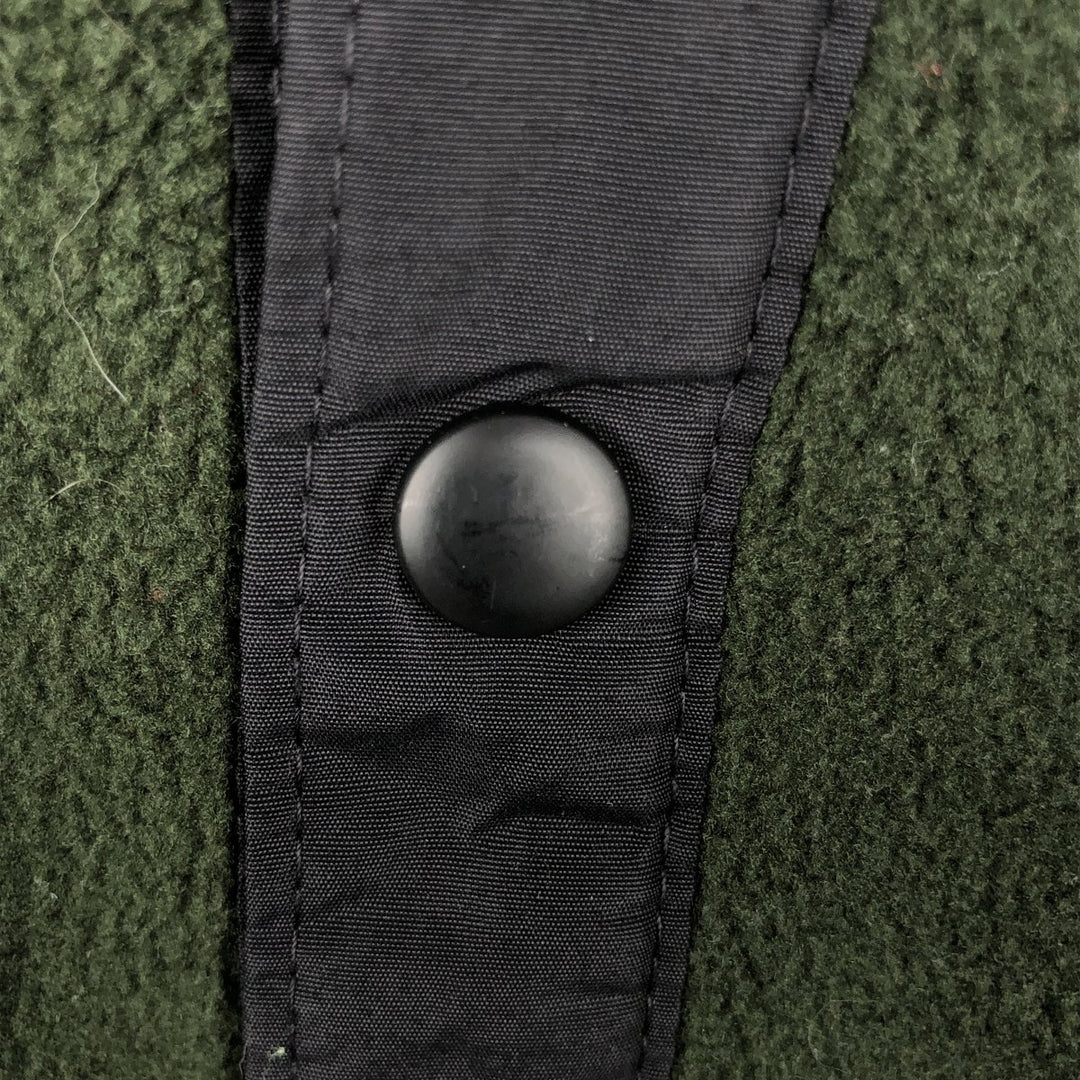90s-00'S Woolrich Half-Snap Fleece Pullover, Made in USA, Men's Size L (approx.) polyester Green type dark green Vintage Second Hand