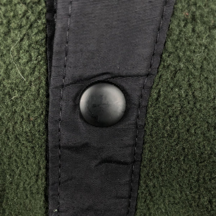 90s-00'S Woolrich Half-Snap Fleece Pullover, Made in USA, Men's Size L (approx.) polyester Green type dark green Vintage Second Hand