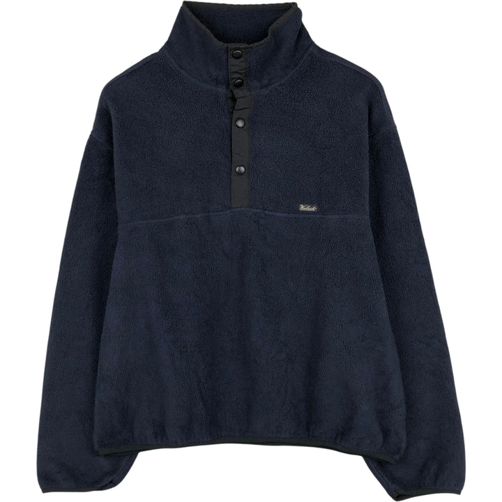 90s-00'S WOOLRICH Half-Snap Fleece Pullover, Men's XL polyester navy blue type Vintage Second Hand