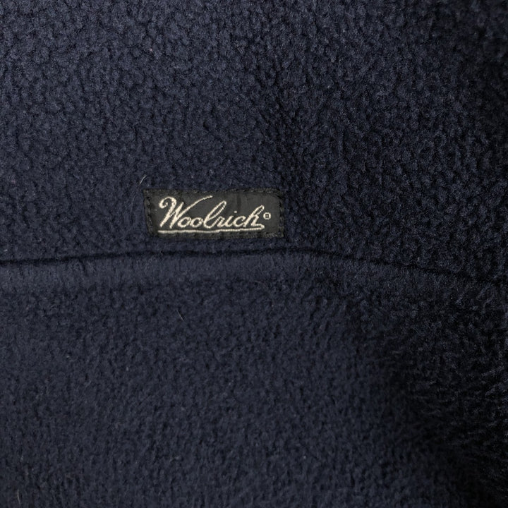 90s-00'S WOOLRICH Half-Snap Fleece Pullover, Men's XL polyester navy blue type Vintage Second Hand