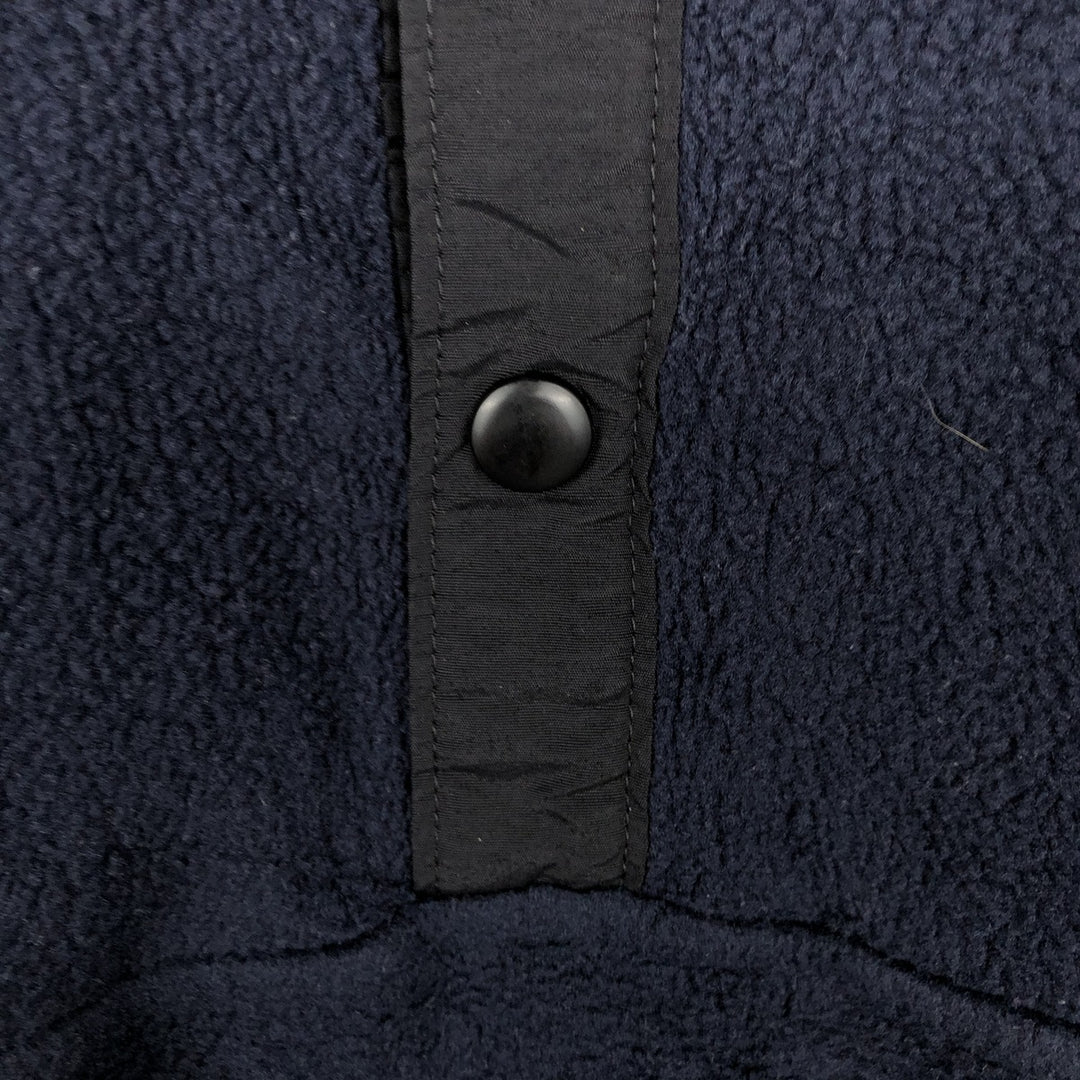 90s-00'S WOOLRICH Half-Snap Fleece Pullover, Men's XL polyester navy blue type Vintage Second Hand