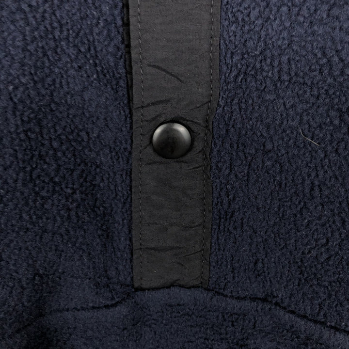 90s-00'S WOOLRICH Half-Snap Fleece Pullover, Men's XL polyester navy blue type Vintage Second Hand