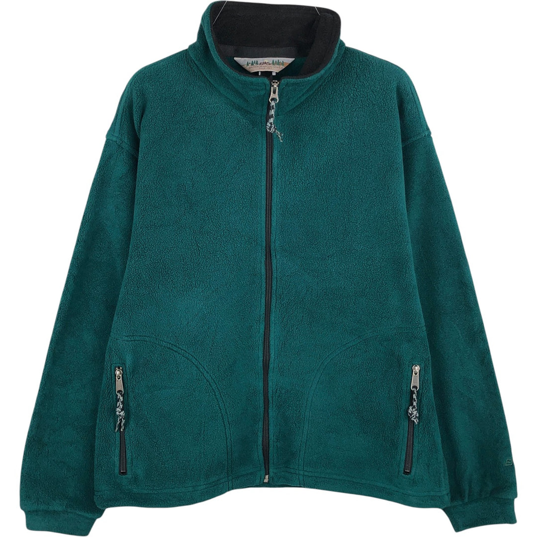 90'S EMS Fleece Jacket, Made in USA, Men's Size M (Equivalent), Vintage polyester dark green Vintage Second Hand